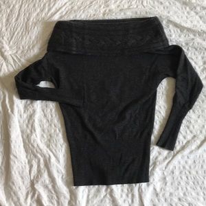 Off the shoulder cashmere sweater